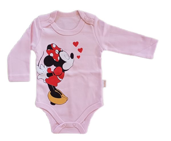 ŚLICZNE BODY NIEMOWLĘCE Z DŁUGIM RĘKAWEM DLA DZIEWCZYNKI MYSZKA MINNIE
