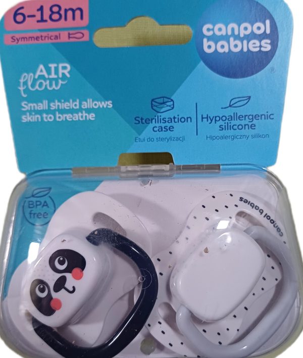 2 x SMOCZEK USPOKAJAJĄCY SILIKONOWY SYMETRYCZNY CANPOL BABIES 6-18m +ETUI - obrazek 2